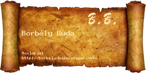 Borbély Buda névjegykártya